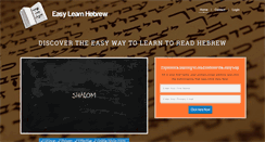 Desktop Screenshot of easylearnhebrew.com
